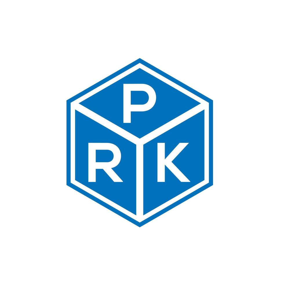 prk-Buchstaben-Logo-Design auf schwarzem Hintergrund. prk kreative Initialen schreiben Logo-Konzept. PRK-Briefgestaltung. vektor