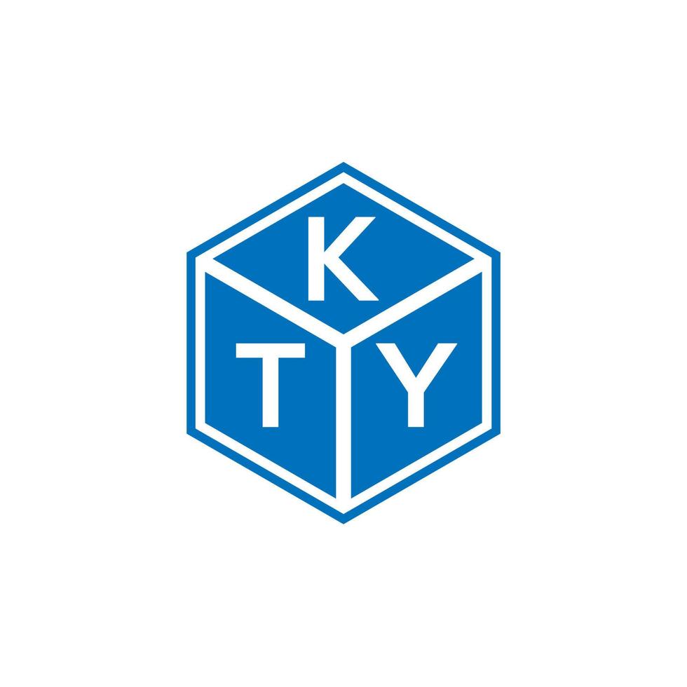 kty brev logotyp design på svart bakgrund. kty kreativa initialer brev logotyp koncept. kty bokstavsdesign. vektor
