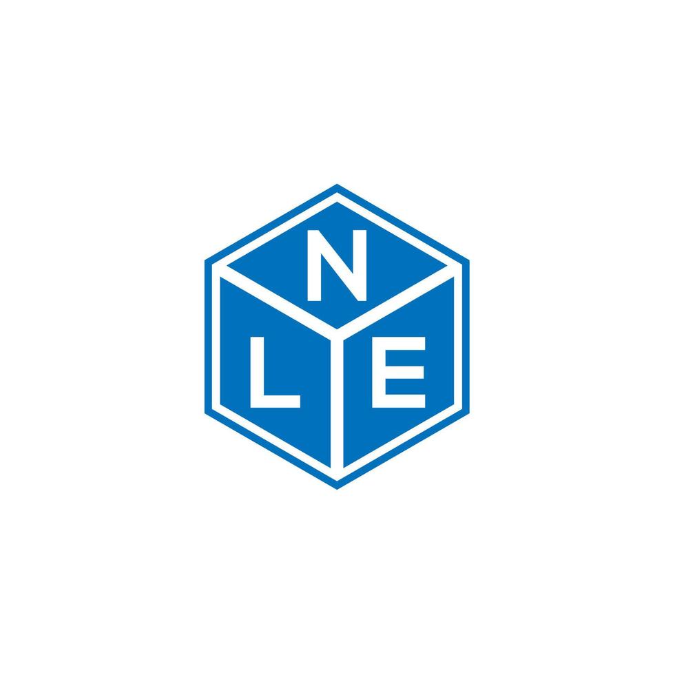 nl-Buchstaben-Logo-Design auf schwarzem Hintergrund. nle kreatives Initialen-Buchstaben-Logo-Konzept. nle Briefgestaltung. vektor