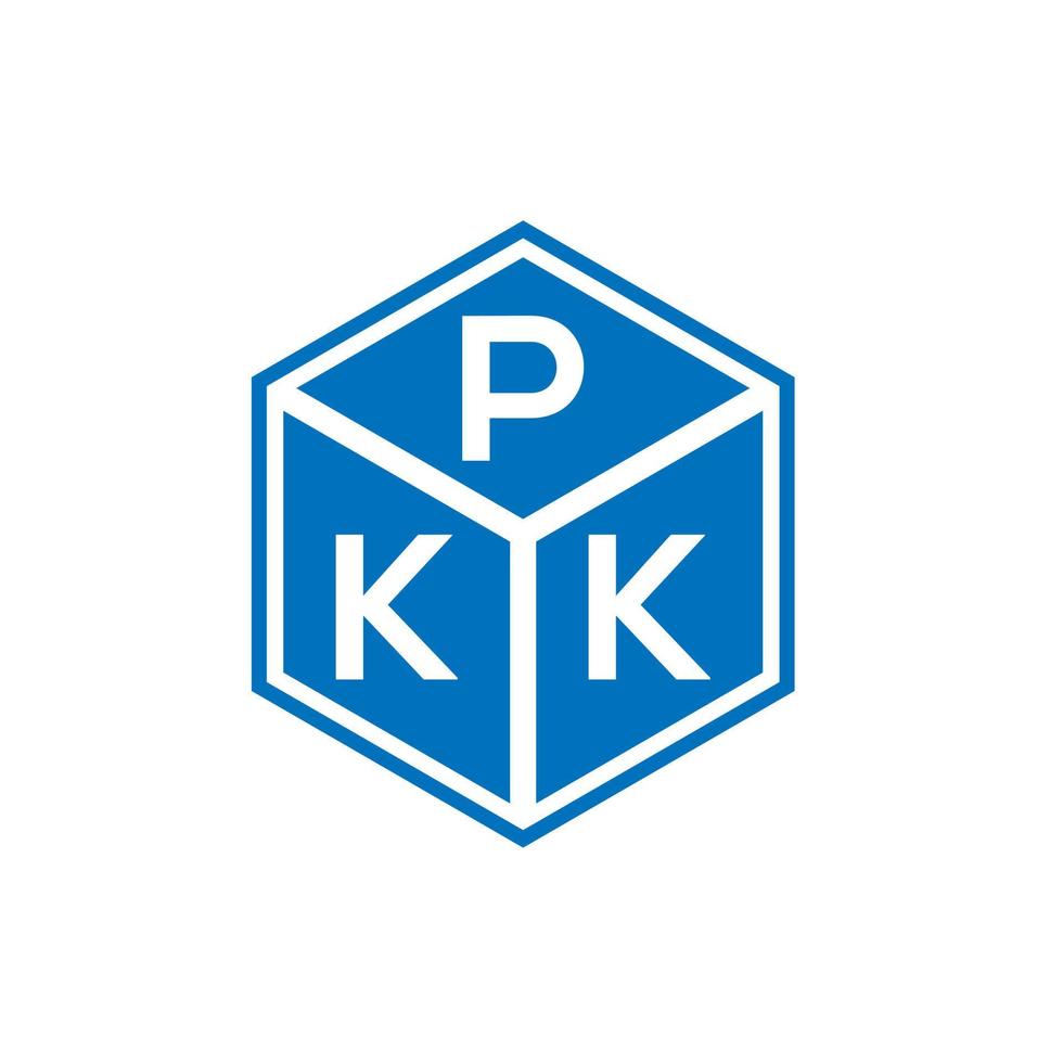 pkk kreativa initialer bokstavslogotyp koncept. pkk letter design.pkk letter logo design på svart bakgrund. pkk kreativa initialer bokstavslogotyp koncept. pkk bokstavsdesign. vektor