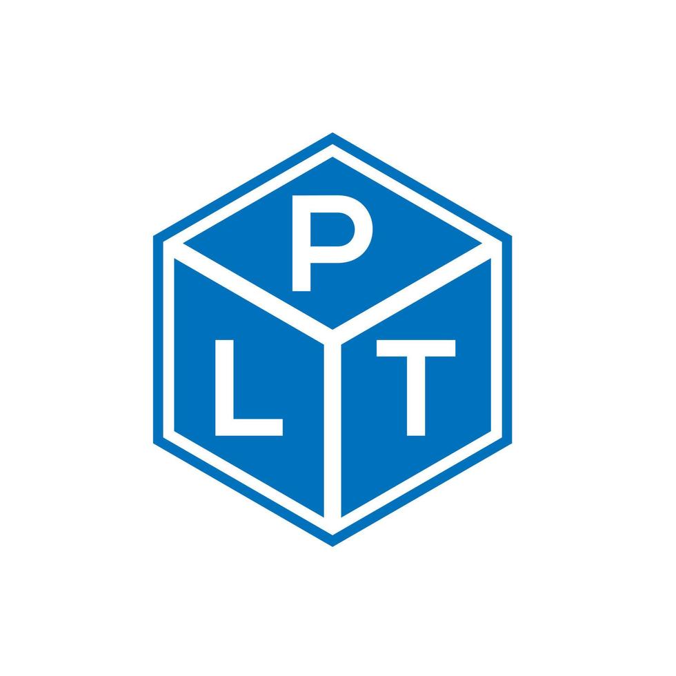 plt-Buchstaben-Logo-Design auf schwarzem Hintergrund. plt kreative Initialen schreiben Logo-Konzept. pl Briefgestaltung. vektor