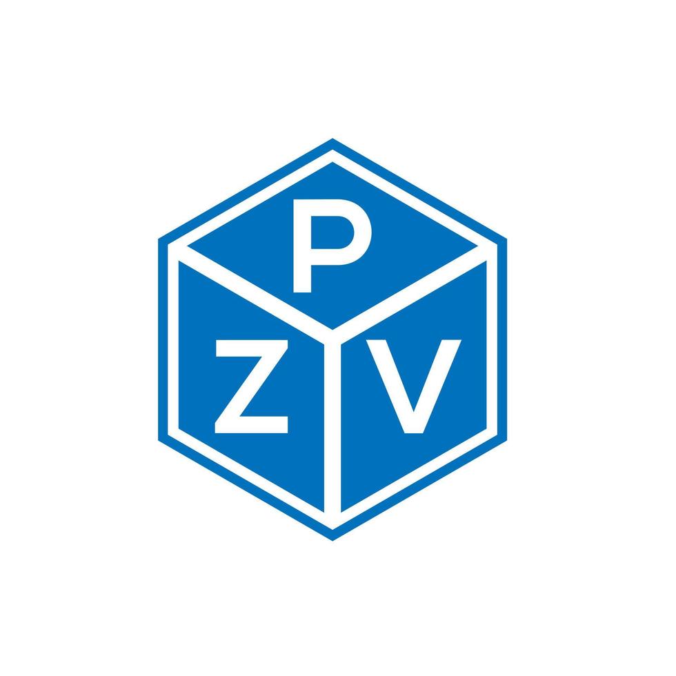 pzv-Buchstaben-Logo-Design auf schwarzem Hintergrund. pzv kreative Initialen schreiben Logo-Konzept. pzv Briefgestaltung. vektor