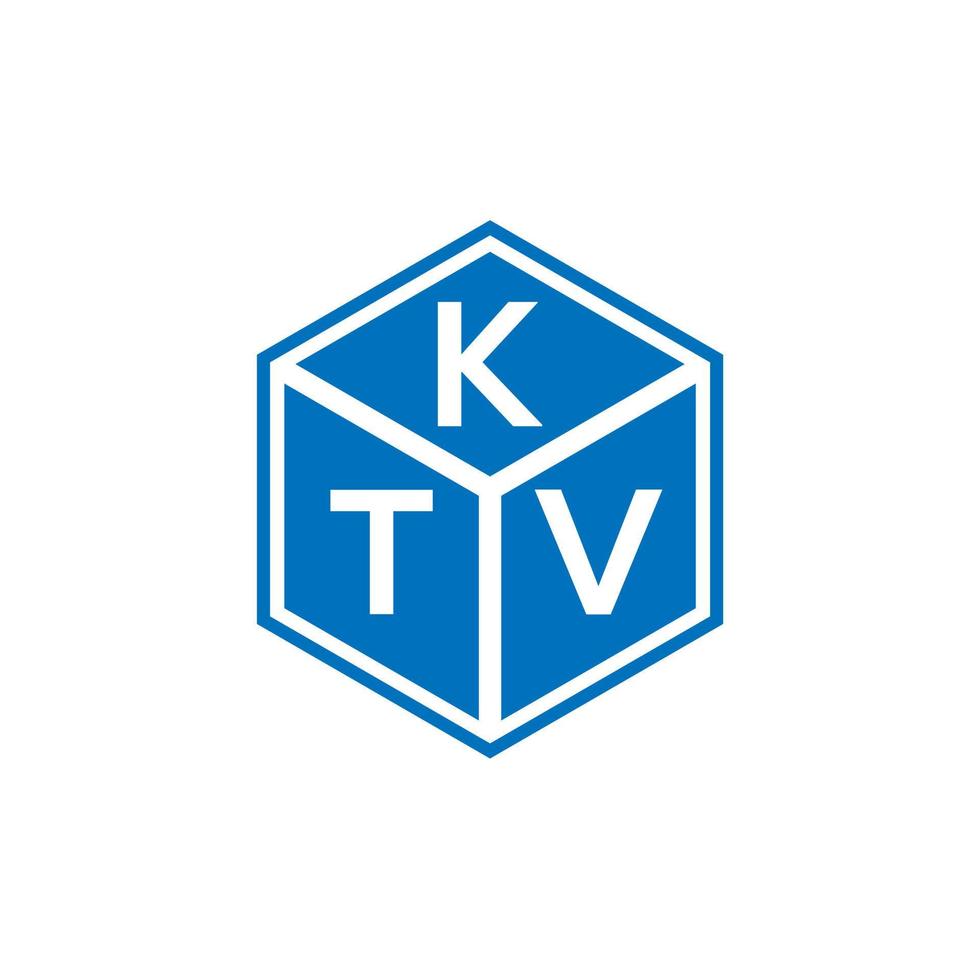 ktv-Buchstaben-Logo-Design auf schwarzem Hintergrund. ktv kreative Initialen schreiben Logo-Konzept. ktv Briefgestaltung. vektor