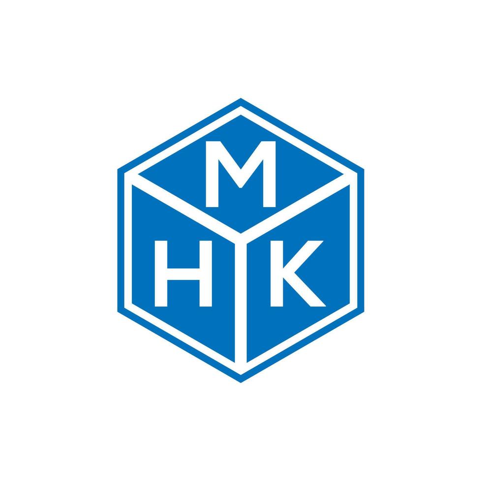 mhk brev logotyp design på svart bakgrund. mhk kreativa initialer brev logotyp koncept. mhk bokstavsdesign. vektor