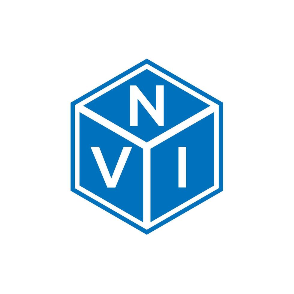 nvi-Brief-Logo-Design auf schwarzem Hintergrund. nvi kreatives Initialen-Buchstaben-Logo-Konzept. nvi Briefgestaltung. vektor