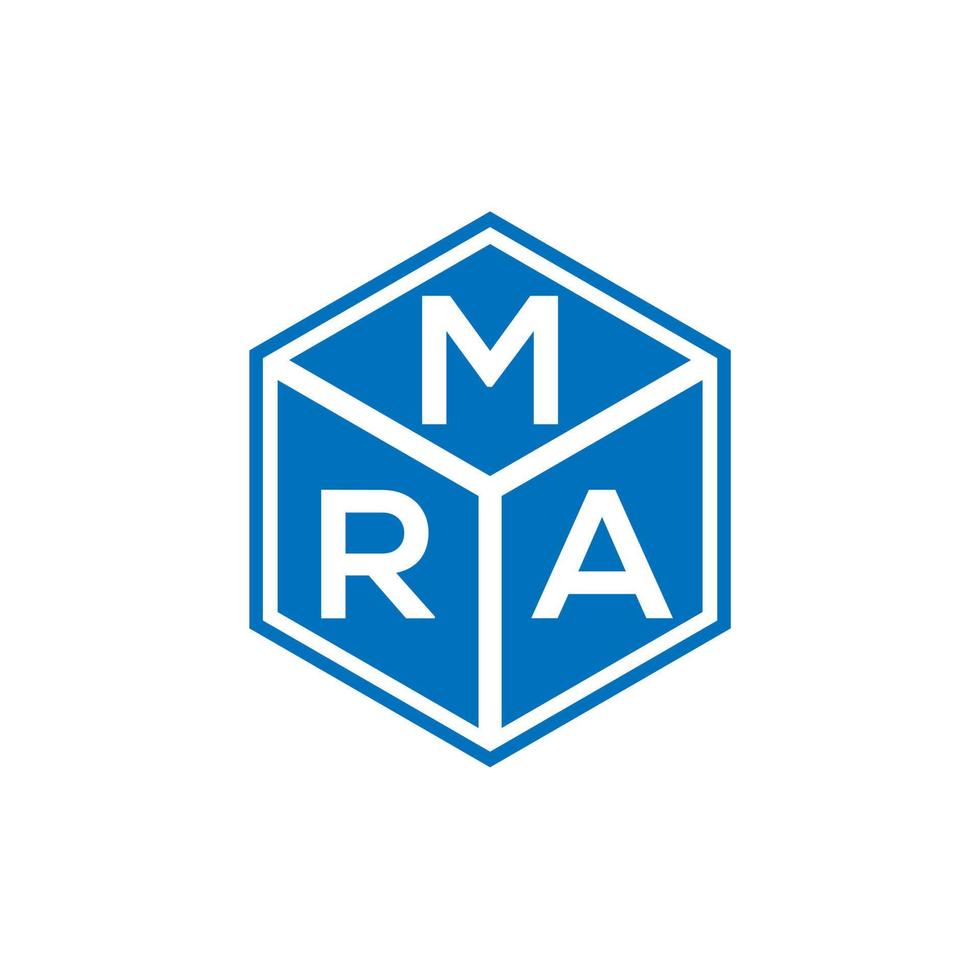 mra kreativa initialer brev logotyp koncept. mra letter design.mra letter logo design på svart bakgrund. mra kreativa initialer brev logotyp koncept. mra bokstavsdesign. vektor