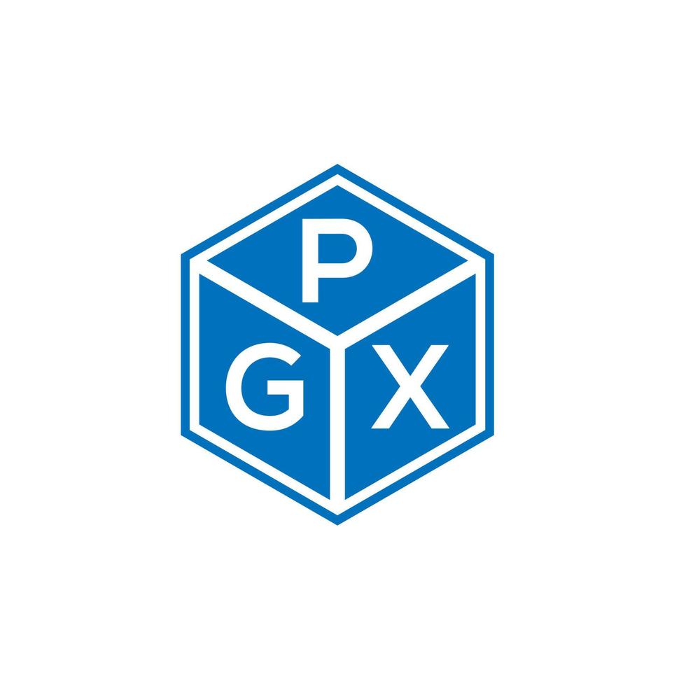 pgx brev logotyp design på svart bakgrund. pgx kreativa initialer brev logotyp koncept. pgx bokstavsdesign. vektor