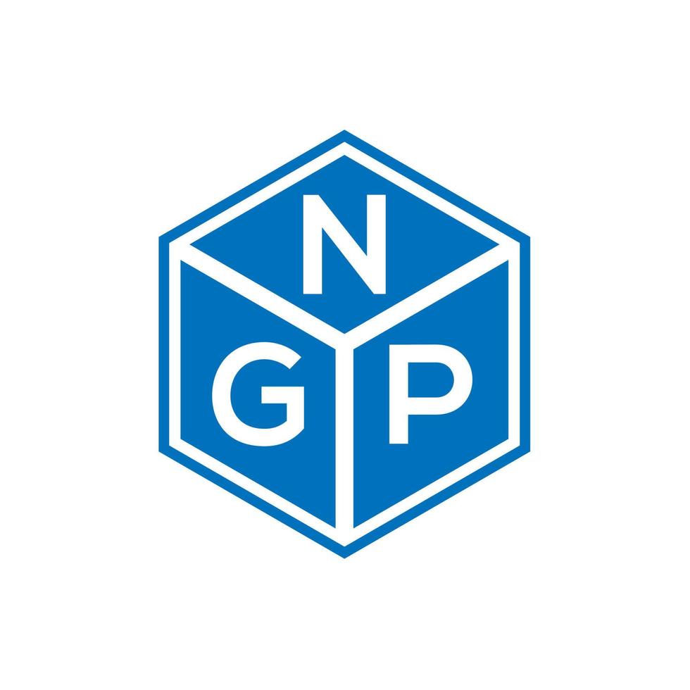 ngp brev logotyp design på svart bakgrund. ngp kreativa initialer brev logotyp koncept. ngp brev design. vektor