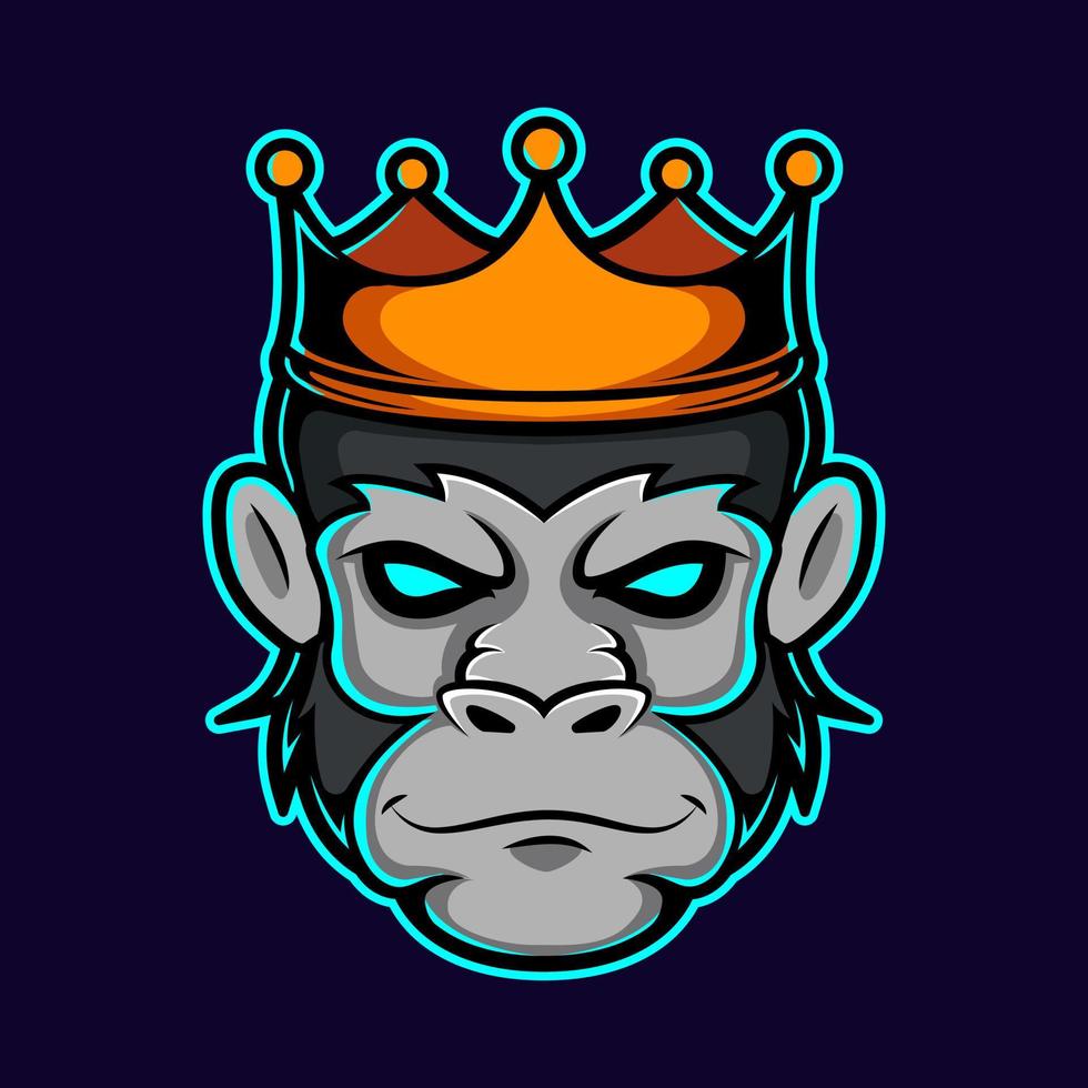 King Kong Maskottchen-Logo vektor