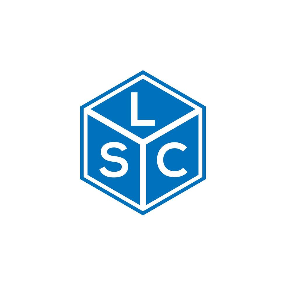 lsc brev logotyp design på svart bakgrund. lsc kreativa initialer bokstavslogotyp koncept. lsc bokstavsdesign. vektor