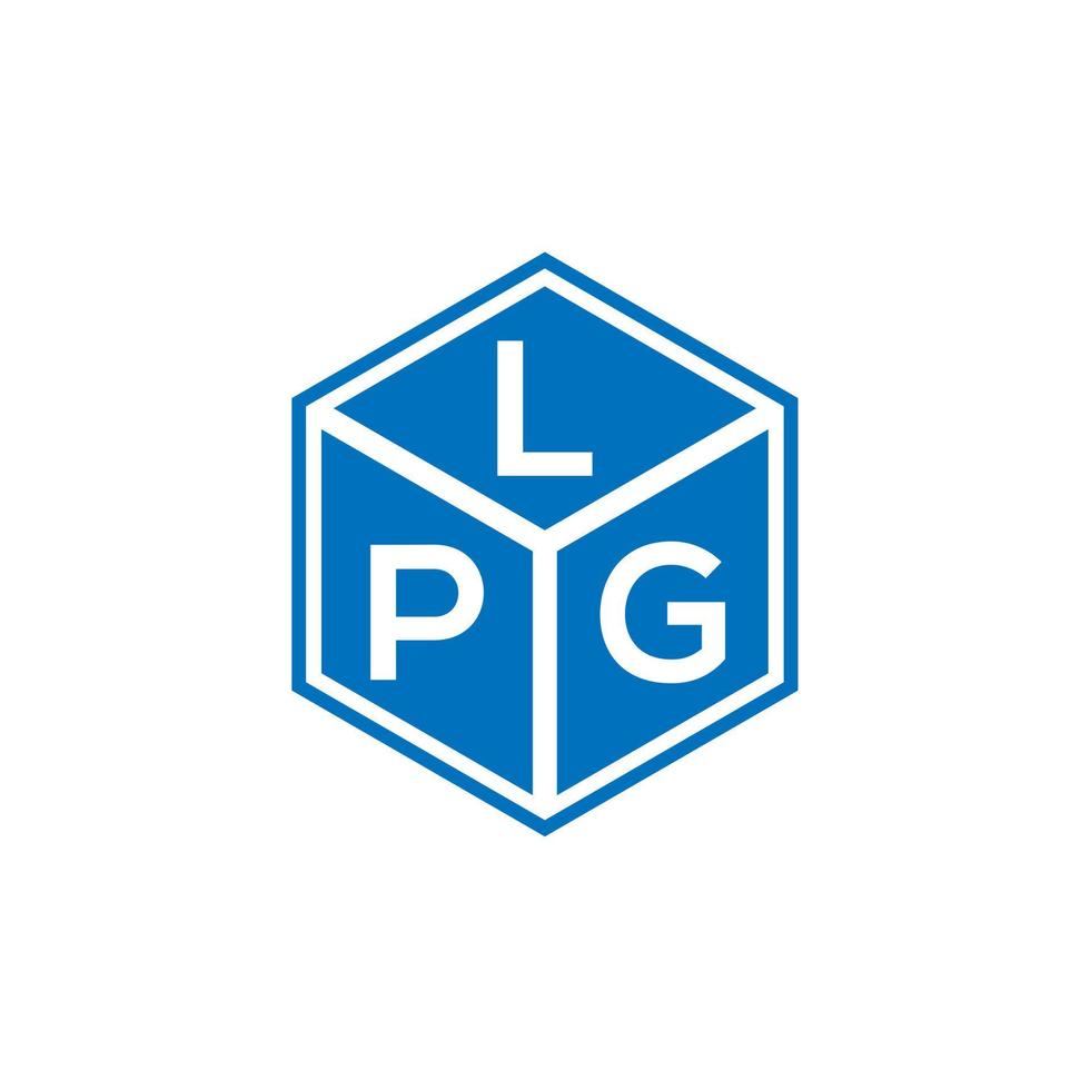 lpg brev logotyp design på svart bakgrund. lpg kreativa initialer bokstav logotyp koncept. lpg-bokstavsdesign. vektor