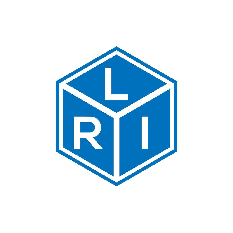 Lri-Brief-Logo-Design auf schwarzem Hintergrund. lri kreatives Initialen-Buchstaben-Logo-Konzept. lri Briefgestaltung. vektor