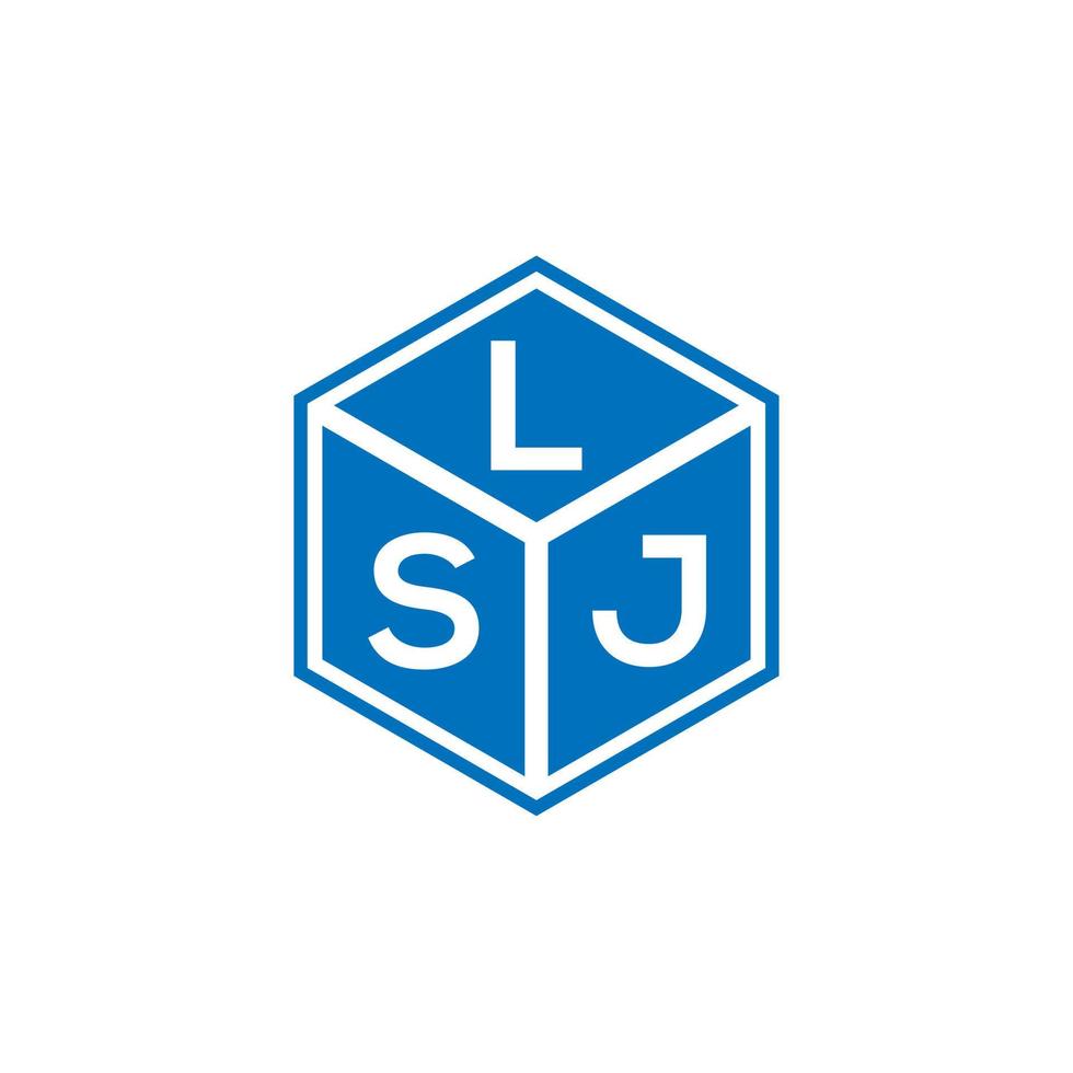 lsj brev logotyp design på svart bakgrund. lsj kreativa initialer bokstavslogotyp koncept. lsj bokstavsdesign. vektor