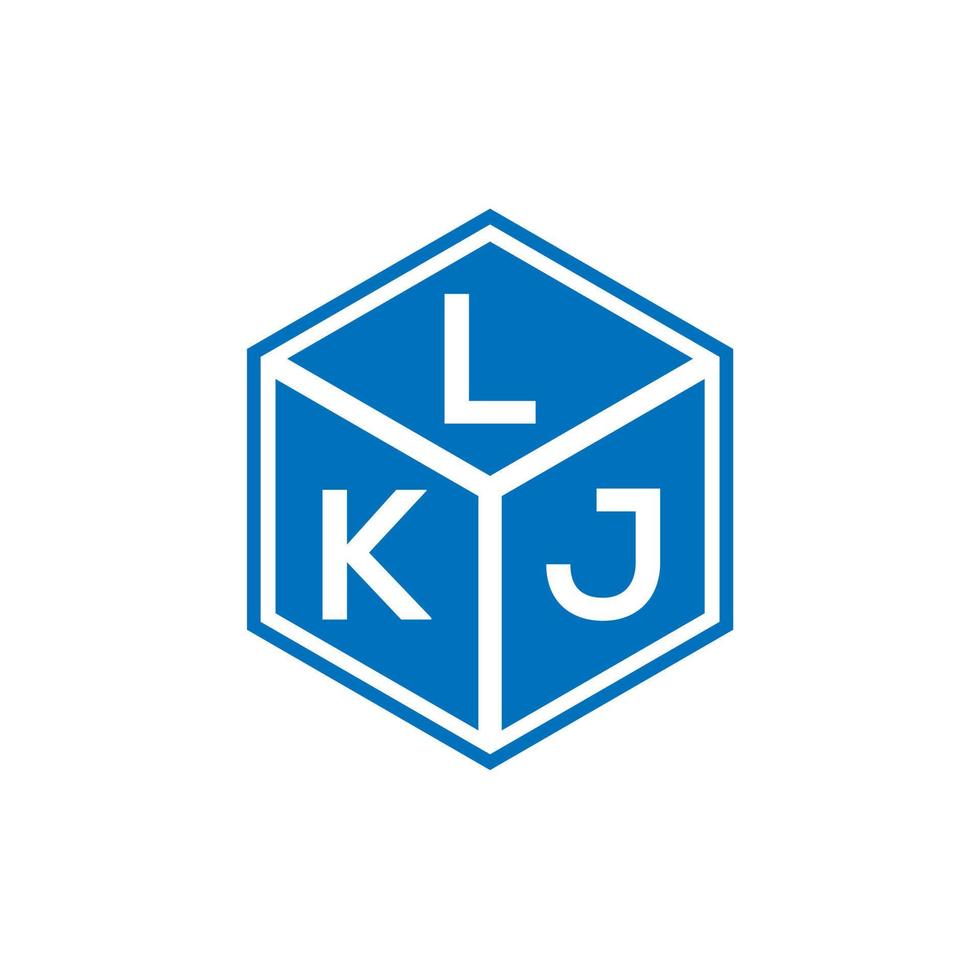 lkj brev logotyp design på svart bakgrund. lkj kreativa initialer bokstavslogotyp koncept. lkj bokstavsdesign. vektor