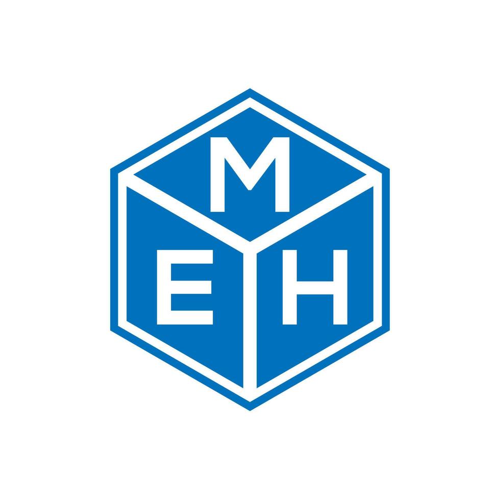 meh kreative Initialen schreiben Logo-Konzept. meh-Buchstaben-Design.meh-Buchstaben-Logo-Design auf schwarzem Hintergrund. meh kreative Initialen schreiben Logo-Konzept. meh Briefgestaltung. vektor