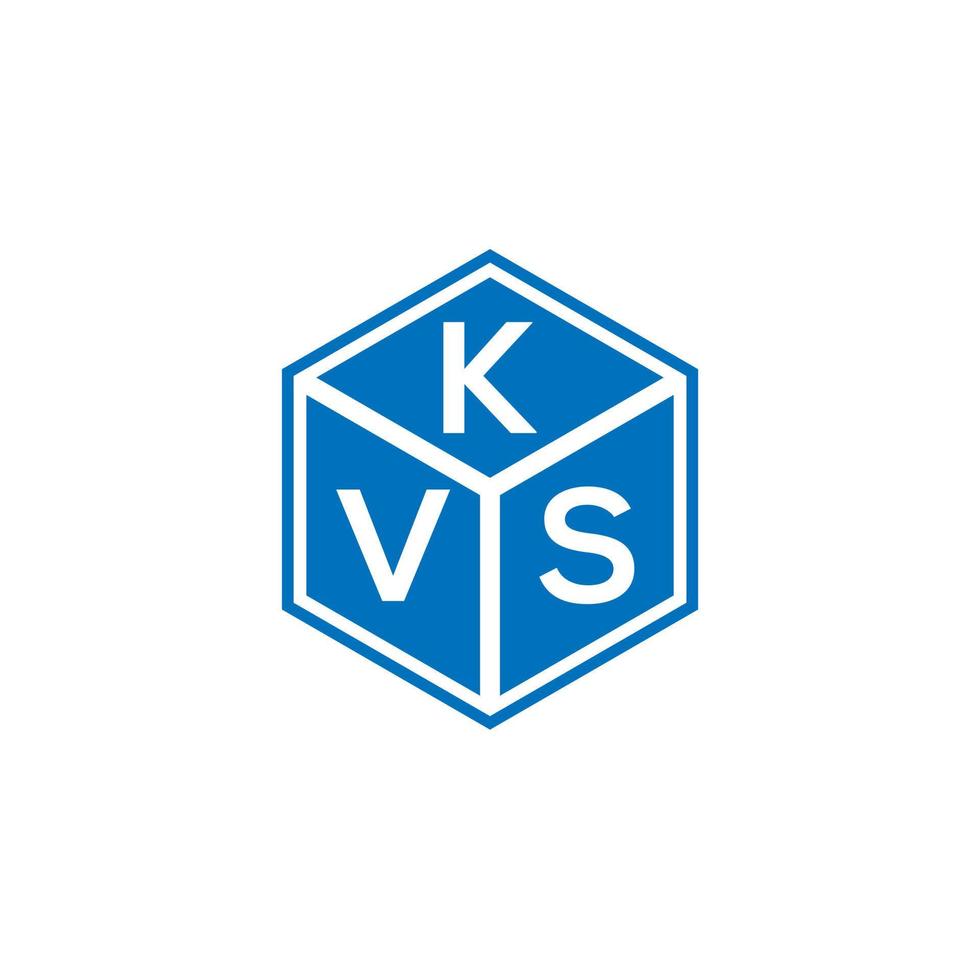 kvs brev logotyp design på svart bakgrund. kvs kreativa initialer bokstavslogotyp koncept. kvs bokstavsdesign. vektor