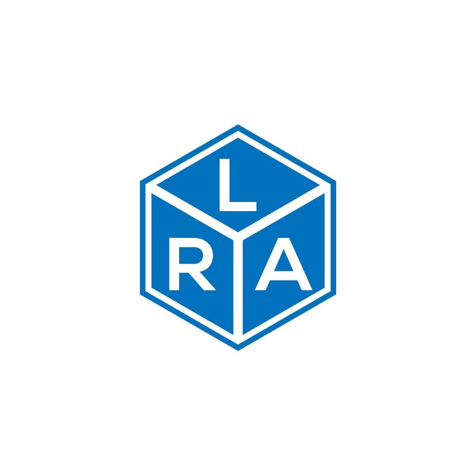 lra-Buchstaben-Logo-Design auf schwarzem Hintergrund. lra kreatives Initialen-Buchstaben-Logo-Konzept. lra Briefgestaltung. vektor