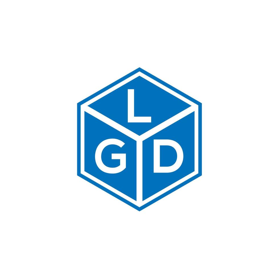 LGd brev logotyp design på svart bakgrund. lgd kreativa initialer brev logotyp koncept. lgd brev design. vektor