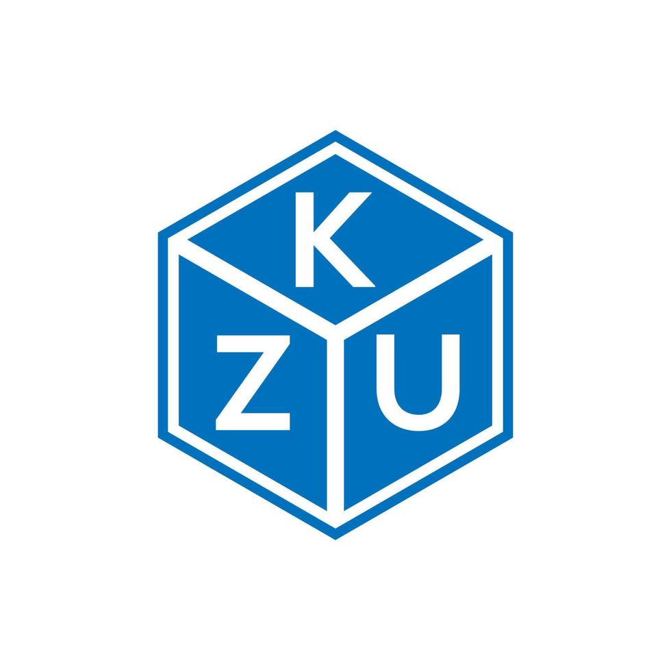 kzu brev logotyp design på svart bakgrund. kzu kreativa initialer brev logotyp koncept. kzu bokstavsdesign. vektor