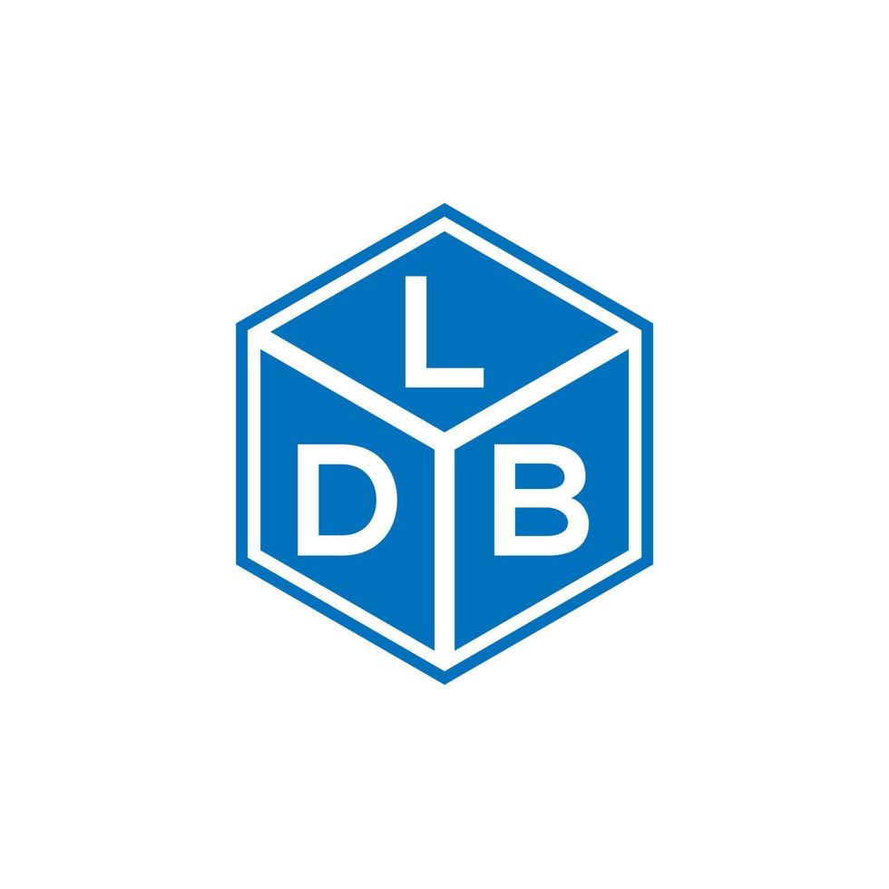 Ldb-Brief-Logo-Design auf schwarzem Hintergrund. ldb kreative Initialen schreiben Logo-Konzept. ldb Briefgestaltung. vektor