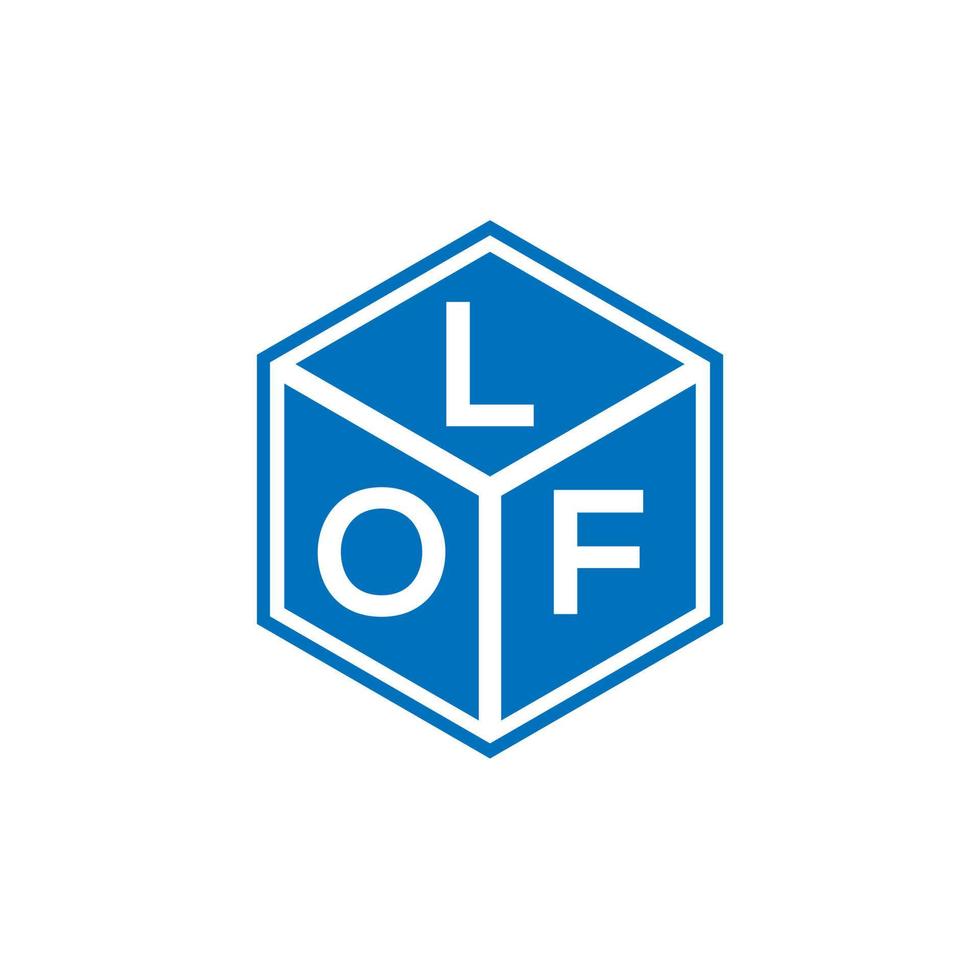 lof-Buchstaben-Logo-Design auf schwarzem Hintergrund. lof kreative Initialen schreiben Logo-Konzept. lof Briefgestaltung. vektor