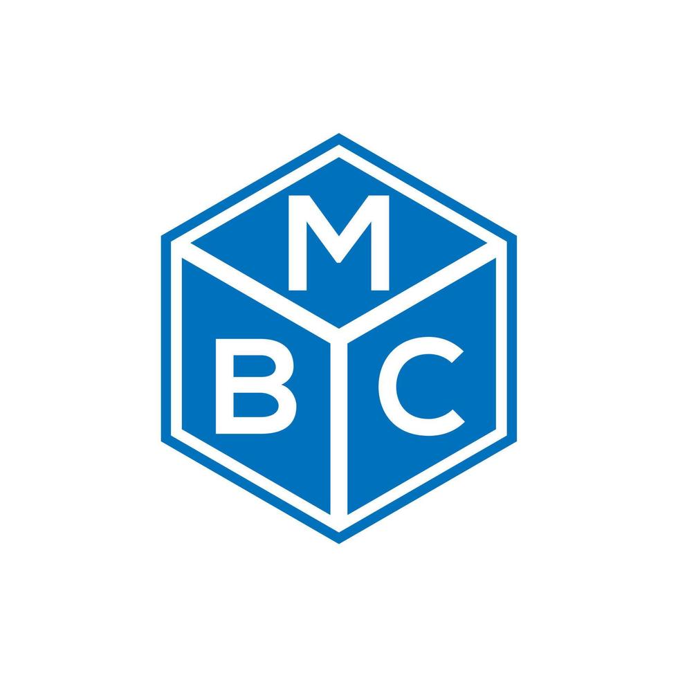 mbc kreativa initialer brev logotyp koncept. mbc letter design.mbc letter logotyp design på svart bakgrund. mbc kreativa initialer brev logotyp koncept. mbc bokstavsdesign. vektor