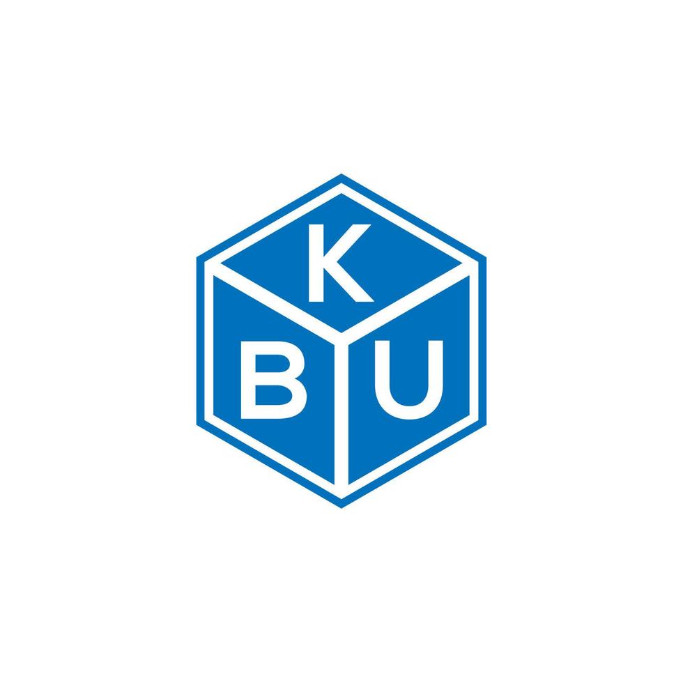 kbu-Brief-Logo-Design auf schwarzem Hintergrund. kbu kreative Initialen schreiben Logo-Konzept. KBU-Briefgestaltung. vektor