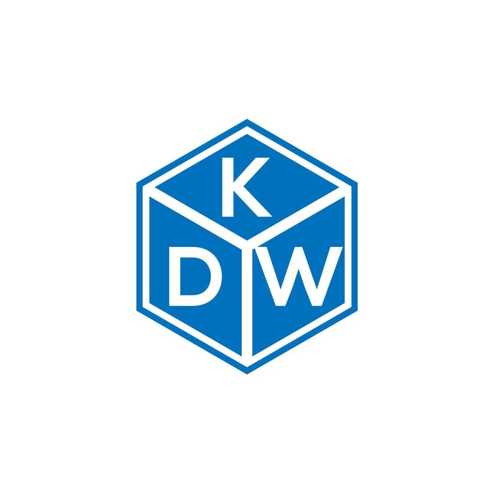 kdw brev logotyp design på svart bakgrund. kdw kreativa initialer bokstavslogotyp koncept. kdw bokstavsdesign. vektor