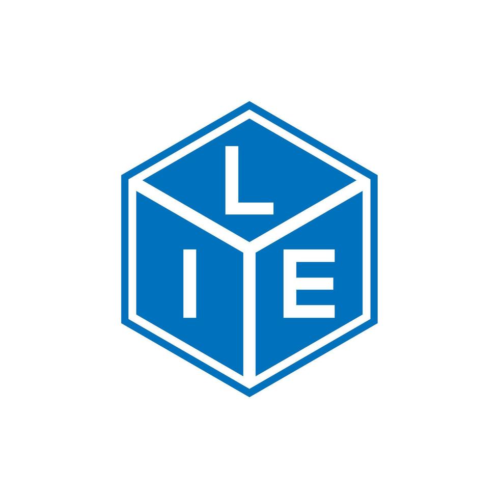 Logo-Design mit Lügenbuchstaben auf schwarzem Hintergrund. Lüge kreative Initialen schreiben Logo-Konzept. Lüge Briefgestaltung. vektor