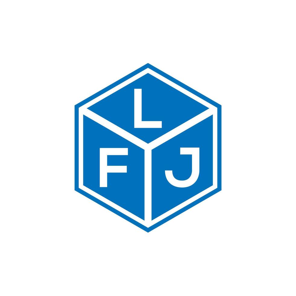 lfj-Buchstaben-Logo-Design auf schwarzem Hintergrund. lfj kreative Initialen schreiben Logo-Konzept. lfj Briefgestaltung. vektor