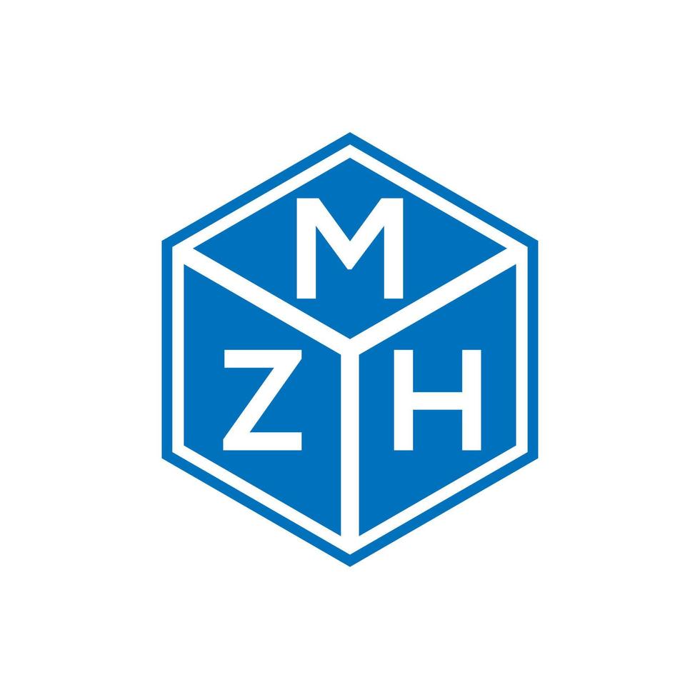 . mzh kreative Initialen schreiben Logo-Konzept. mzh-Buchstaben-Design. mzh-Brief-Logo-Design auf schwarzem Hintergrund. mzh kreative Initialen schreiben Logo-Konzept. mzh Briefgestaltung. vektor