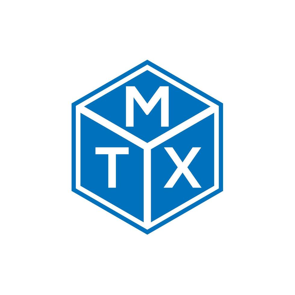 mtx-Buchstaben-Logo-Design auf schwarzem Hintergrund. mtx kreatives Initialen-Buchstaben-Logo-Konzept. mtx-Briefgestaltung. vektor