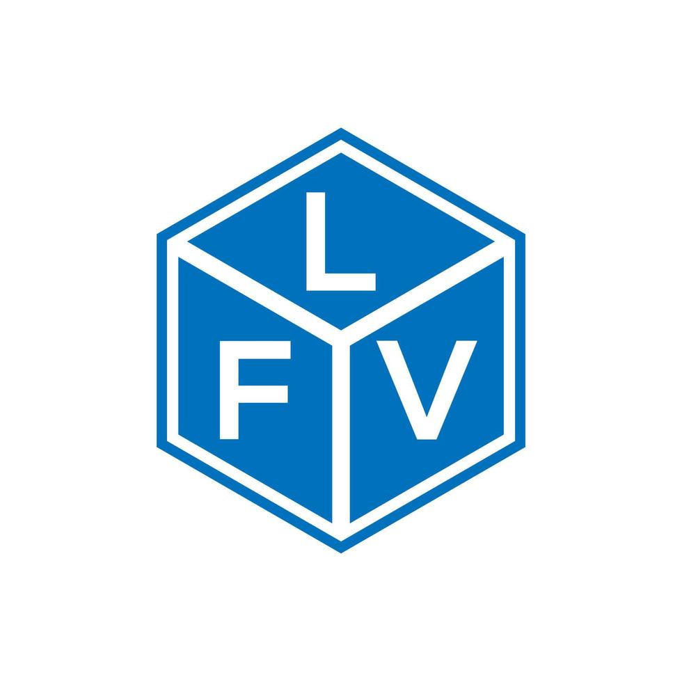 lfv kreativa initialer bokstavslogotyp koncept. lfv bokstav design.lfv bokstav logo design på svart bakgrund. lfv kreativa initialer bokstavslogotyp koncept. lfv bokstavsdesign. vektor