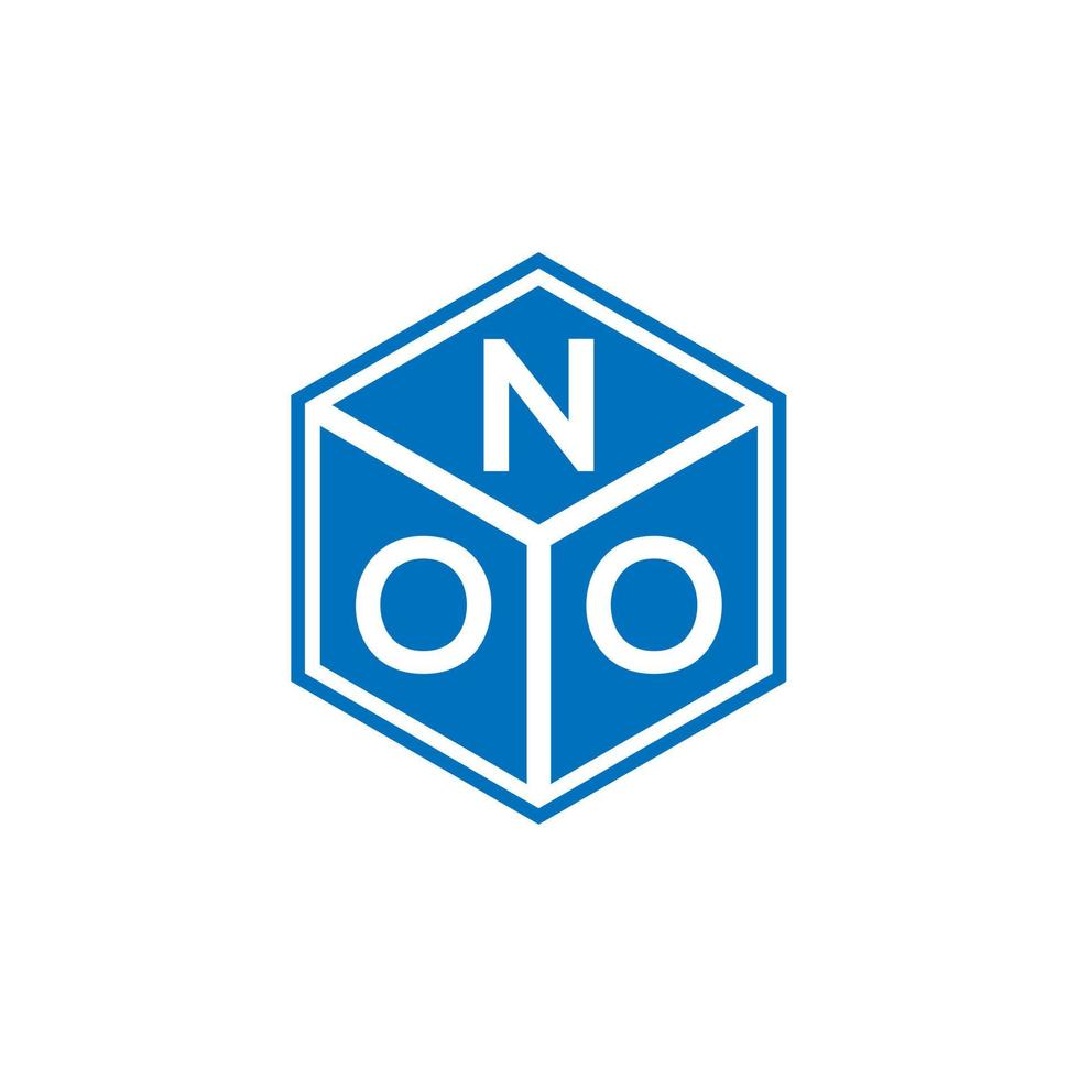 Noo-Brief-Logo-Design auf schwarzem Hintergrund. noo kreative Initialen schreiben Logo-Konzept. Noo Briefdesign. vektor