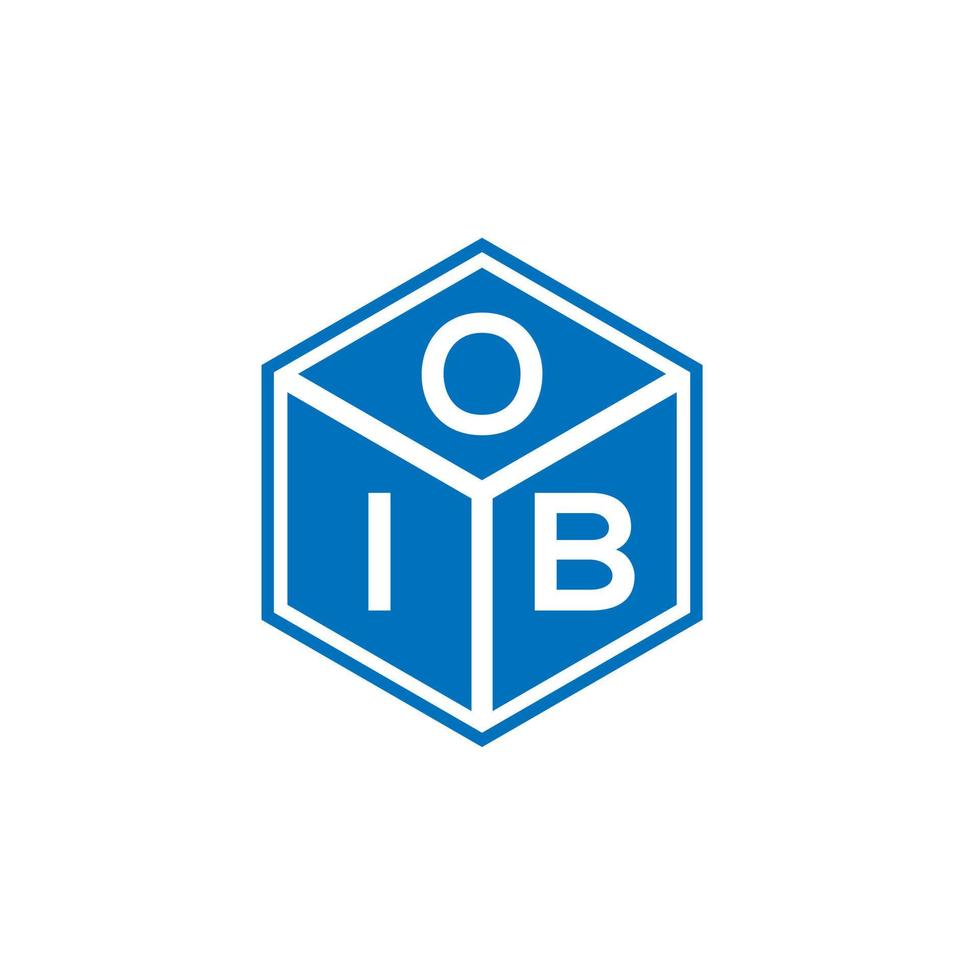 oib brev logotyp design på svart bakgrund. oib kreativa initialer brev logotyp koncept. oib bokstavsdesign. vektor