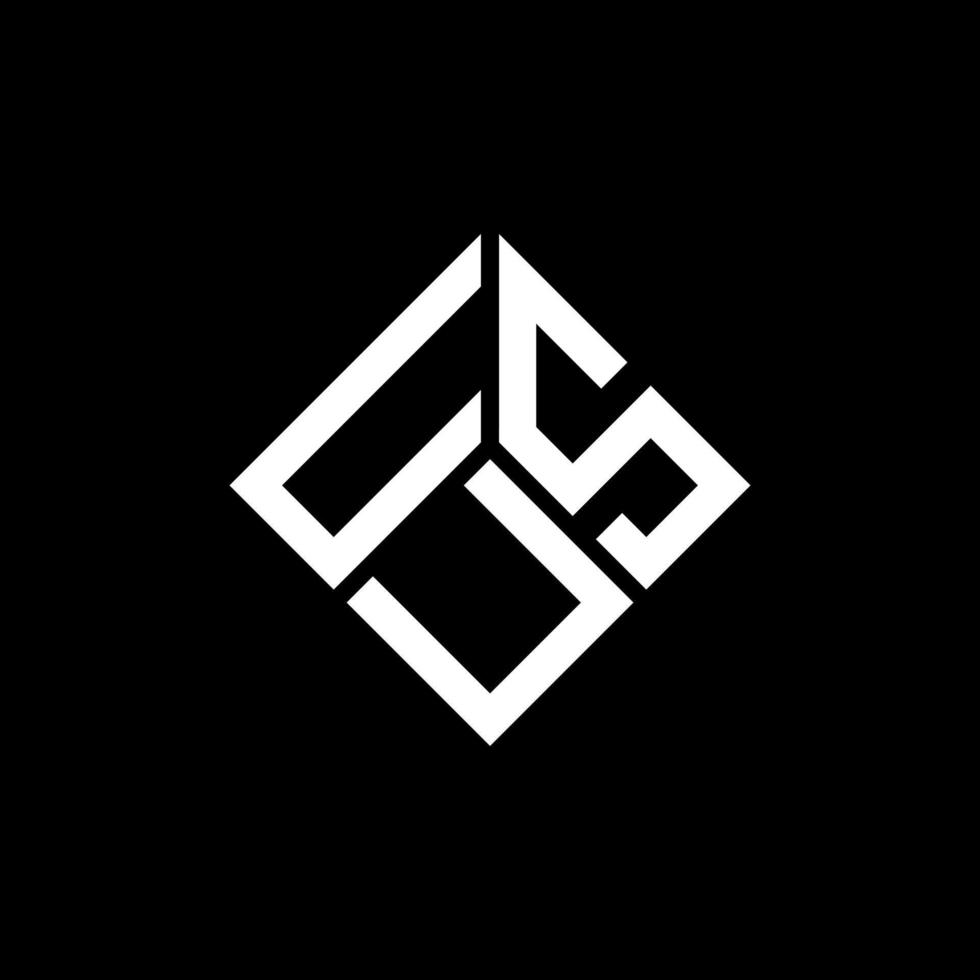 usu-Buchstaben-Logo-Design auf schwarzem Hintergrund. usu kreative Initialen schreiben Logo-Konzept. übliches Briefdesign. vektor