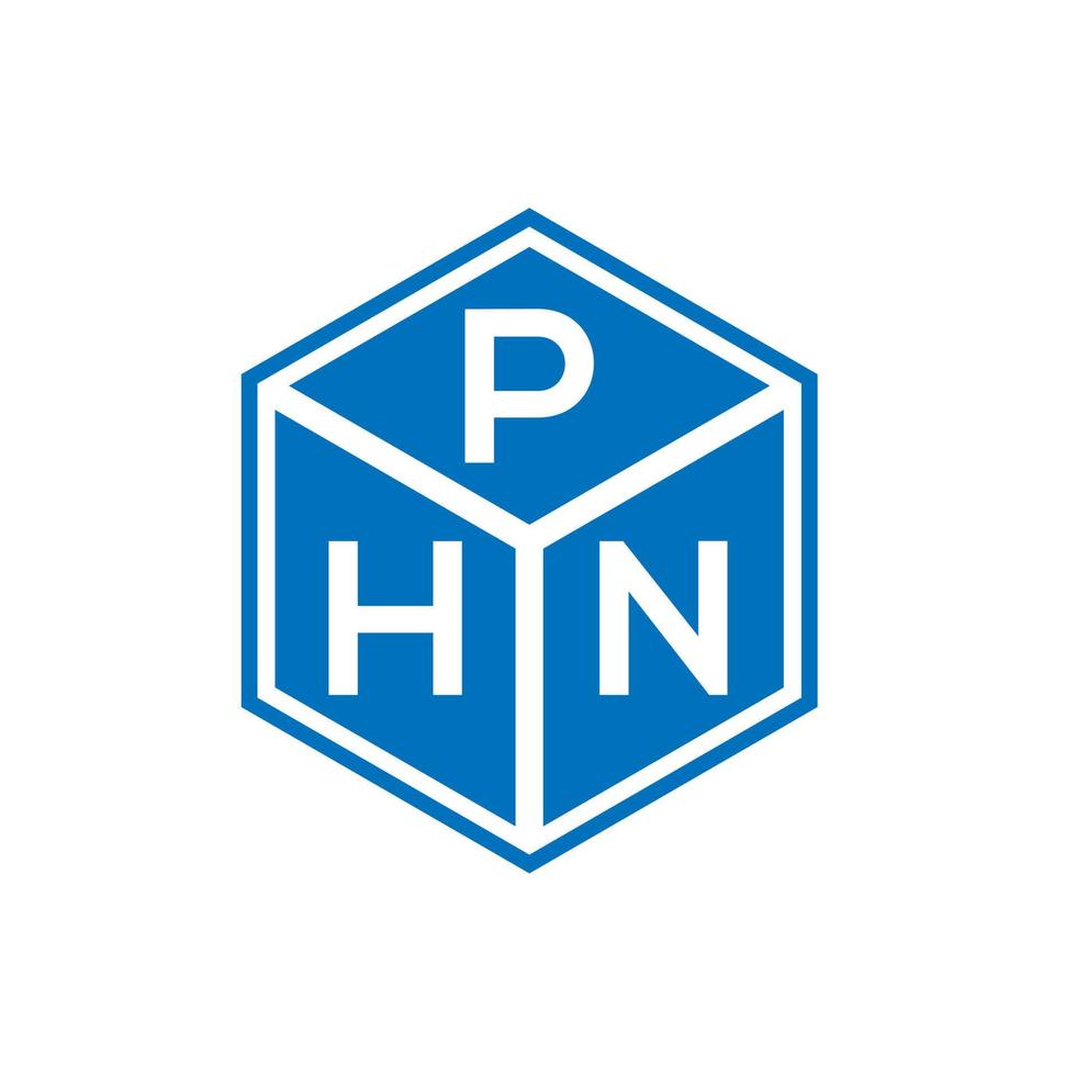 phn-Buchstaben-Logo-Design auf schwarzem Hintergrund. phn kreative Initialen schreiben Logo-Konzept. phn Briefgestaltung. vektor