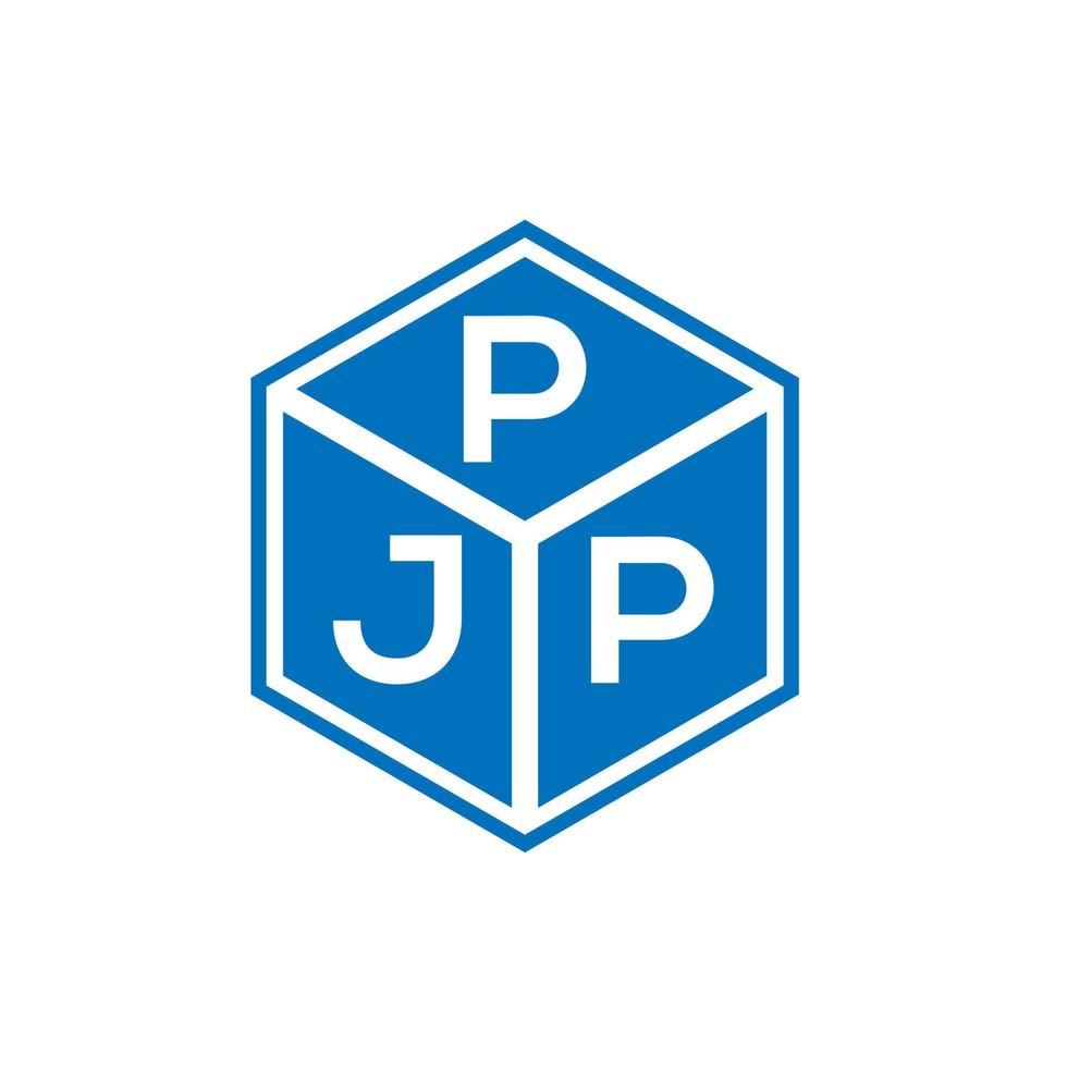 pjp brev logotyp design på svart bakgrund. pjp kreativa initialer brev logotyp koncept. pjp bokstavsdesign. vektor