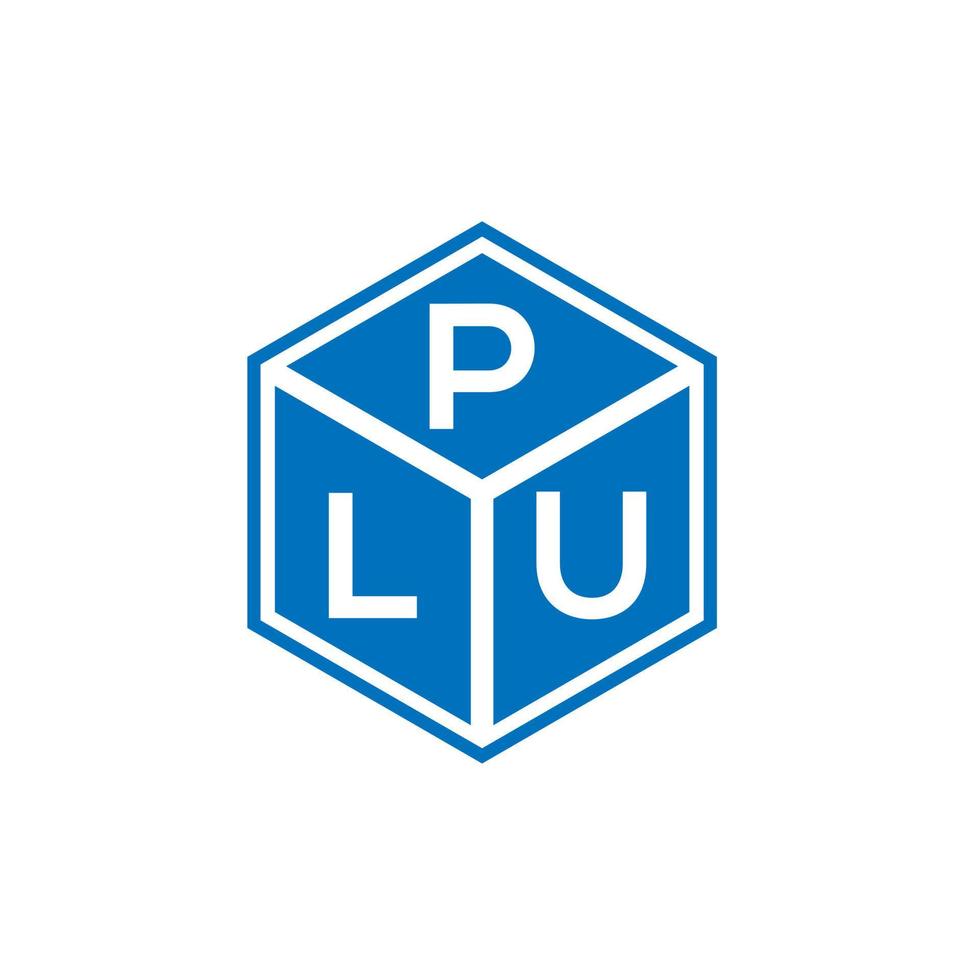 plu-Buchstaben-Logo-Design auf schwarzem Hintergrund. plu kreative Initialen schreiben Logo-Konzept. Plus-Buchstaben-Design. vektor