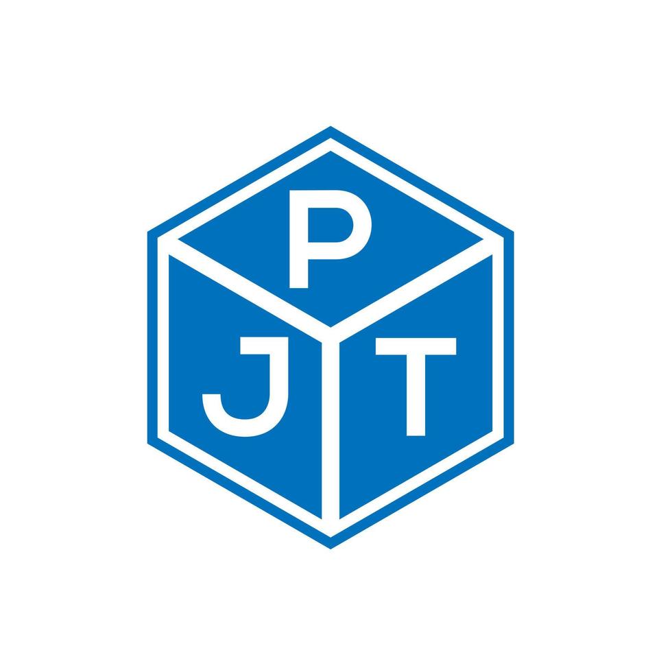 pjt brev logotyp design på svart bakgrund. pjt kreativa initialer brev logotyp koncept. pjt bokstavsdesign. vektor