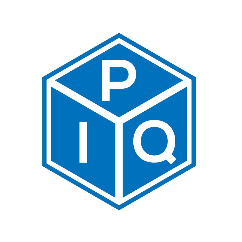 Piq-Brief-Logo-Design auf schwarzem Hintergrund. piq kreative Initialen schreiben Logo-Konzept. Piq-Buchstaben-Design. vektor