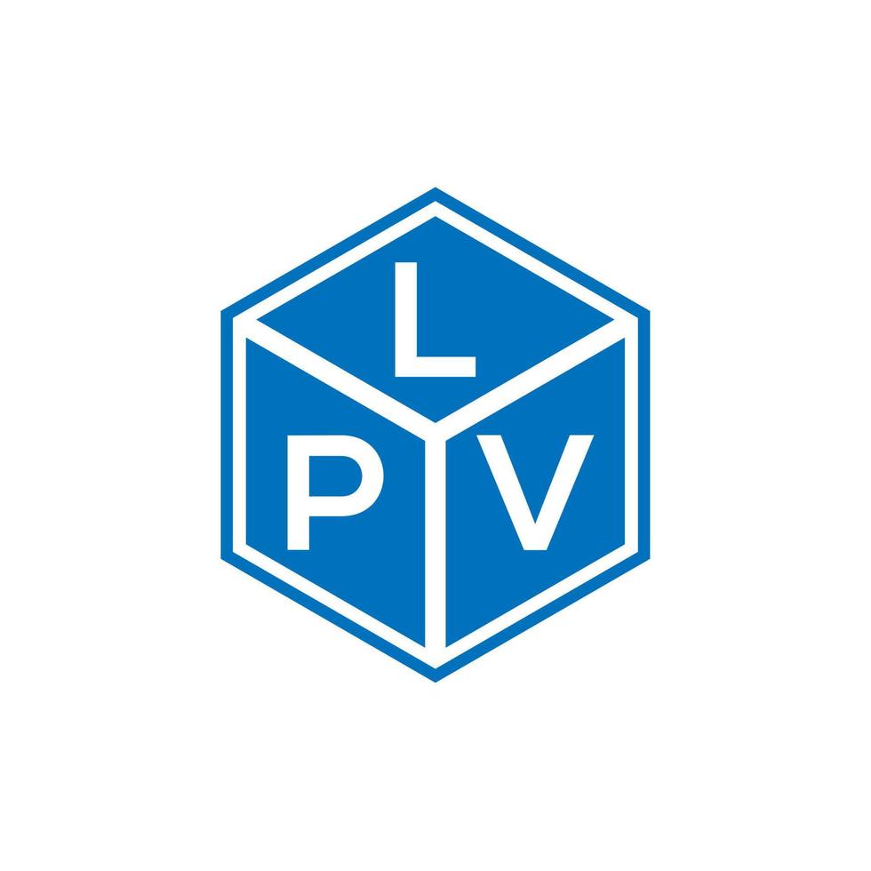 Lpv-Buchstaben-Logo-Design auf schwarzem Hintergrund. lpv kreative Initialen schreiben Logo-Konzept. lpv Briefgestaltung. vektor