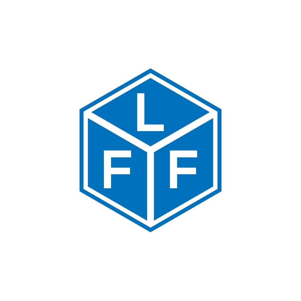 lff brev logotyp design på svart bakgrund. lff kreativa initialer bokstavslogotyp koncept. lff bokstavsdesign. vektor