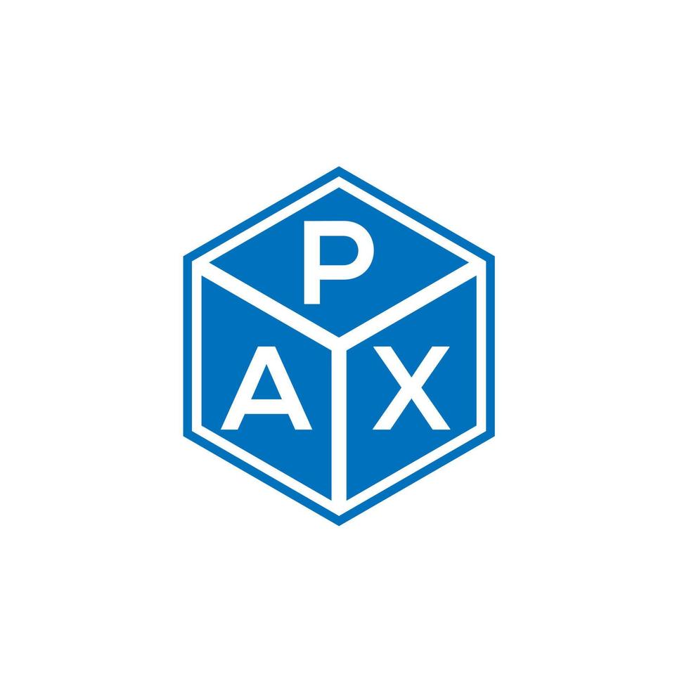 pax brev logotyp design på svart bakgrund. pax kreativa initialer brev logotyp koncept. pax brev design. vektor