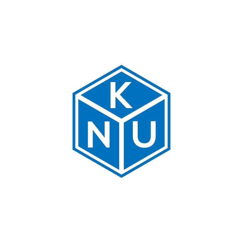 knu-Buchstaben-Logo-Design auf schwarzem Hintergrund. knu kreative Initialen schreiben Logo-Konzept. knu-Buchstaben-Design. vektor