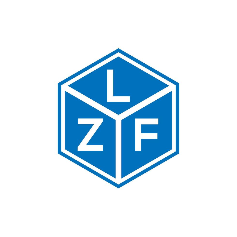 lzf-Buchstaben-Logo-Design auf schwarzem Hintergrund. lzf kreative Initialen schreiben Logo-Konzept. lzf Briefgestaltung. vektor