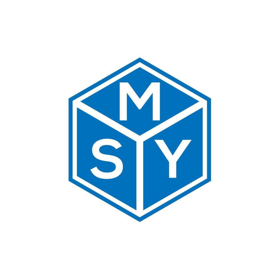 msy brev logotyp design på svart bakgrund. msy kreativa initialer bokstavslogotyp koncept. msy bokstavsdesign. vektor