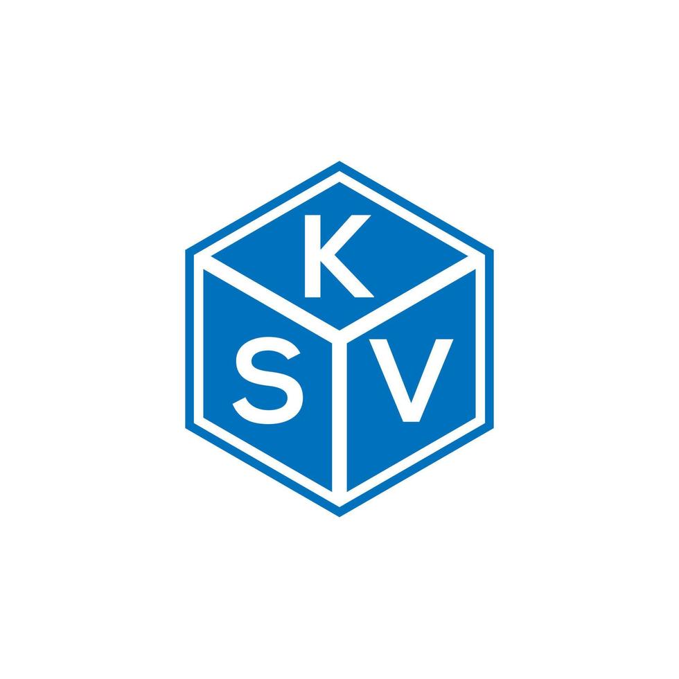 ksv-Brief-Logo-Design auf schwarzem Hintergrund. ksv kreative Initialen schreiben Logo-Konzept. ksv Briefgestaltung. vektor