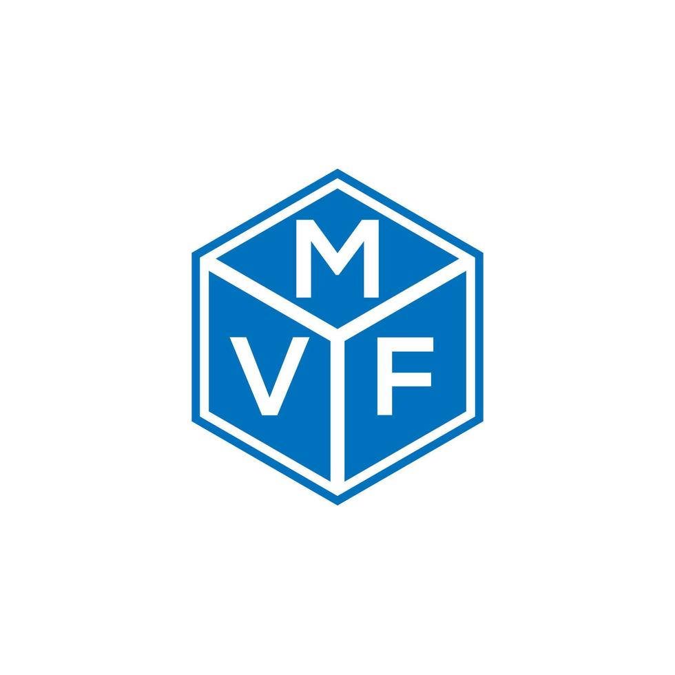 mvf kreative Initialen schreiben Logo-Konzept. mvf-Buchstaben-Design. mvf-Buchstaben-Logo-Design auf schwarzem Hintergrund. mvf kreative Initialen schreiben Logo-Konzept. mvf Briefgestaltung. vektor