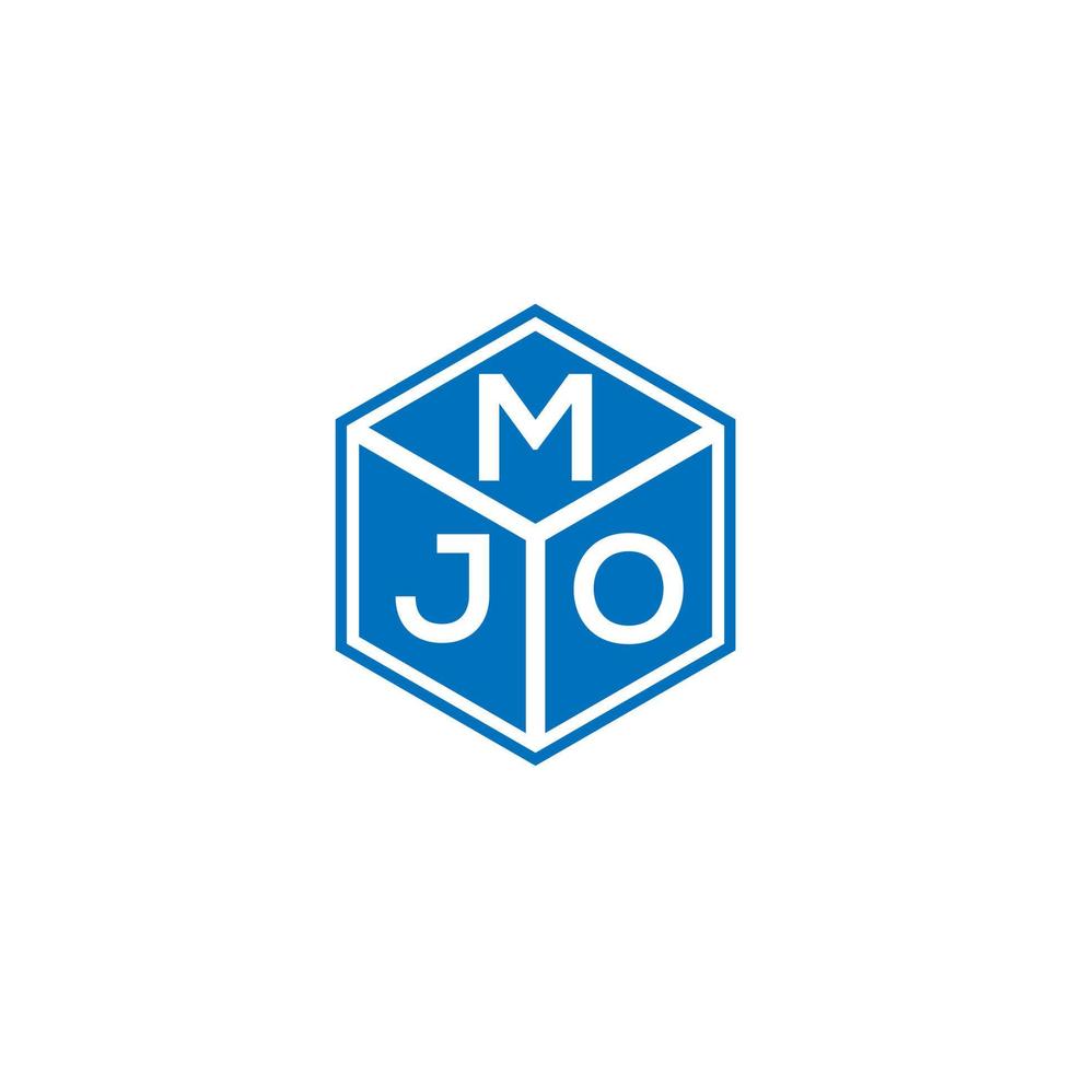Mjo-Brief-Logo-Design auf schwarzem Hintergrund. Mjo kreatives Initialen-Buchstaben-Logo-Konzept. Mjo-Briefgestaltung. vektor
